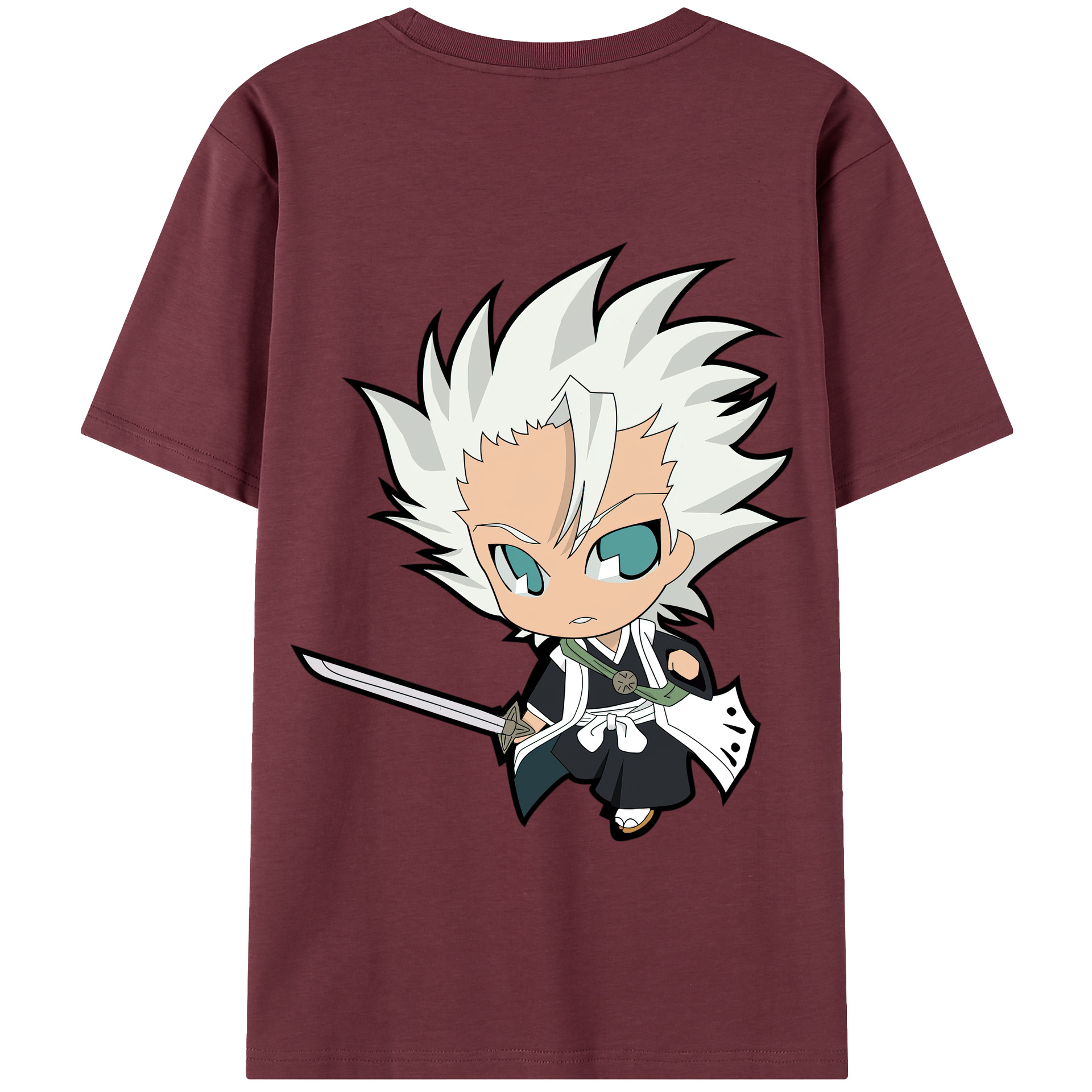 （画像用） ブリーチ 日番谷冬獅郎（ひつがや とうしろう） BLEACH Hitsugaya Toushirou 綿100％半袖Tシャツ（背面プリント）